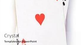  Presentation with playing cards - Cool new PPT layouts with playing-cards-isolated-on-white backdrop and a sky blue colored foreground