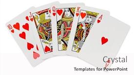  Presentation with playing cards - Slide deck featuring playing-cards-isolated-on-white background and a white colored foreground