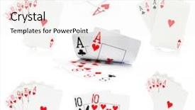  Presentation with playing cards - Amazing PPT theme having playing cards - isolated on white background backdrop and a white colored foreground