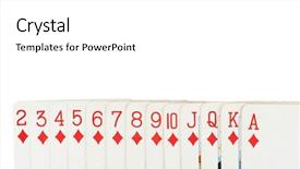  Presentation with playing cards - Presentation with playing cards isolated on white background and a white colored foreground