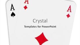  Presentation with playing cards - Audience pleasing presentation theme consisting of ace spades - playing cards isolated on white backdrop and a white colored foreground