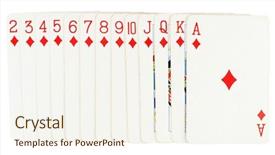  Presentation with deck of playing cards - Amazing PPT theme having playing cards isolated on white backdrop and a  colored foreground