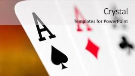  Presentation with playing cards - Presentation consisting of playing cards on a colorful soft background background and a light gray colored foreground