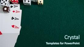  Presentation with playing cards - PPT layouts featuring playing cards on poker table background and a  colored foreground