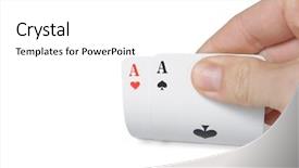  Presentation with bridge playing cards - PPT layouts enhanced with playing cards shot was taken background and a  colored foreground
