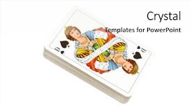  Presentation with playing cards - Presentation theme consisting of playing cards background and a white colored foreground