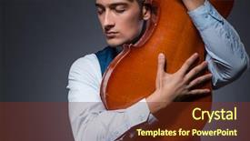  Presentation with young children playing multicultural - Beautiful PPT layouts featuring playing cello in dark room backdrop and a  colored foreground