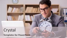  Presentation with computer games - Audience pleasing presentation theme consisting of playing computer games at work backdrop and a light gray colored foreground