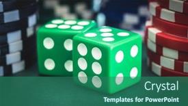  Presentation with poker chips - Presentation theme enhanced with playing-dice-and-poker-chips background and a ocean colored foreground