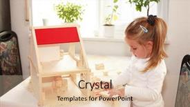  Presentation with doll - PPT layouts with playing with doll's house background and a lemonade colored foreground