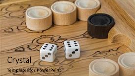  Presentation with field - Slides having playing field and dices - game background and a coral colored foreground