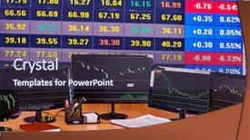  Presentation with stock exchange - Audience pleasing theme consisting of playing forex with stock exchange backdrop and a tawny brown colored foreground