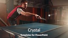  Presentation with table tennis - Slides featuring playing game ball with trace background and a ocean colored foreground