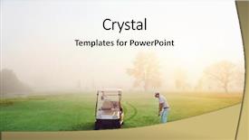  Presentation with misty - Theme with playing golf on the fairway background and a cream colored foreground