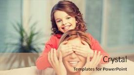  Presentation with hide - Beautiful presentation featuring playing hide and seek backdrop and a coral colored foreground