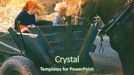  Presentation with children playing - Slides consisting of playing in horse-drawn wagon background and a tawny brown colored foreground