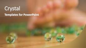  Presentation with human foot - Theme with playing marbles - human foot over marble indoors background and a  colored foreground