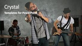  Presentation with musical instruments latin america - Colorful slide set enhanced with playing musical instruments and singing backdrop and a  colored foreground