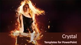  Presentation with electric guitar - Presentation theme consisting of natural wood texture closeup background hardwood surface old tree bark backdrop background and a tawny brown colored foreground