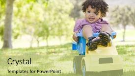  Presentation with dump truck - Slide deck consisting of playing on toy dump truck background and a yellow colored foreground