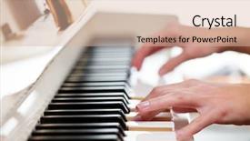  Presentation with piano - Audience pleasing presentation consisting of playing piano shallow dof color backdrop and a lemonade colored foreground