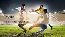  Presentation with team - Colorful presentation theme enhanced with playing team games mixed media backdrop and a  colored foreground