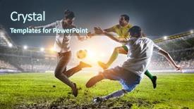  Presentation with team - Beautiful presentation theme featuring playing team games mixed media backdrop and a  colored foreground