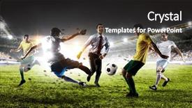  Presentation with team - Colorful PPT theme enhanced with playing team games mixed media backdrop and a  colored foreground