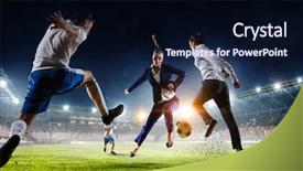  Presentation with team - Audience pleasing theme consisting of playing team games mixed media backdrop and a  colored foreground