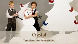  Presentation with fairy night - Audience pleasing theme consisting of playing together in a cartoon backdrop and a soft green colored foreground