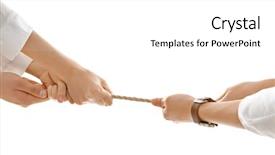  Presentation with rope - Amazing presentation theme having playing tug of war backdrop and a white colored foreground
