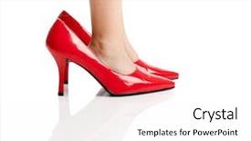  Presentation with veteran mom child - Audience pleasing presentation theme consisting of playing whit mommy red shoes backdrop and a white colored foreground