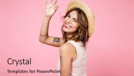  Presentation with chewing gum - Presentation theme enhanced with playing with chewing gum background and a lemonade colored foreground