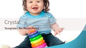  Presentation with pyramid - Colorful presentation theme enhanced with playing-with-colorful-pyramid-toy backdrop and a  colored foreground