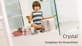  Presentation with music instruments - Beautiful slides featuring playing with dishes as music backdrop and a lemonade colored foreground