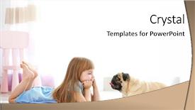  Presentation with carpet - Beautiful theme featuring playing with dog on carpet backdrop and a white colored foreground