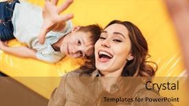  Presentation with indian mother son - Amazing presentation theme having playing with her little son backdrop and a coral colored foreground