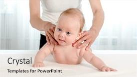  Presentation with mother baby - Cool new PPT theme with playing with her lovely child backdrop and a lemonade colored foreground