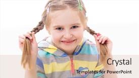  Presentation with school - Colorful presentation design enhanced with playing with her well-done backdrop and a coral colored foreground