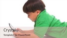  Presentation with video game - Slides enhanced with playing with his hand-held background and a  colored foreground