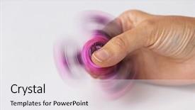  Presentation with spinning - Audience pleasing theme consisting of playing with spinning fidget spinner backdrop and a white colored foreground