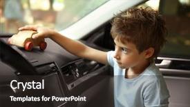  Presentation with instrument of car - Colorful slide set enhanced with playing with toy in car backdrop and a wine colored foreground