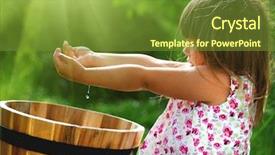  Presentation with water well - Colorful slides enhanced with playing with water backdrop and a  colored foreground