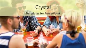  Presentation with deck of playing cards - Cool new slide deck with plays cards talks and drink backdrop and a blonde colored foreground