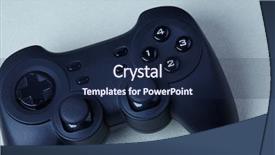  Presentation with controller - PPT theme with playstation controller background and a navy blue colored foreground