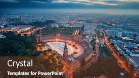  Presentation with espana - Cool new presentation with plaza-de-espana-or-spain backdrop and a tawny brown colored foreground