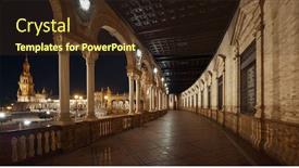  Presentation with espana - Theme having plaza-de-espana-or-spain background and a wine colored foreground
