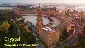  Presentation with espana - Cool new presentation theme with plaza-de-espana-or-spain backdrop and a wine colored foreground