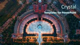  Presentation with espana - PPT theme consisting of plaza-de-espana-or-spain background and a tawny brown colored foreground