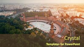  Presentation with espana - Presentation design consisting of plaza-de-espana-or-spain background and a tawny brown colored foreground